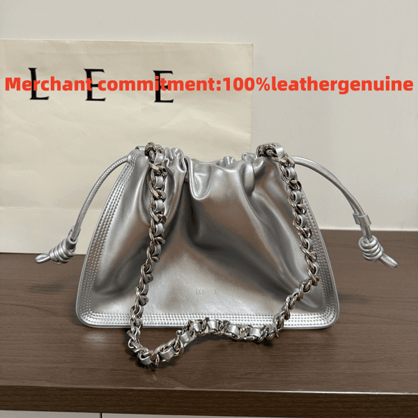 Flamenco Drawstring design decoration Womens Shoulder Bag Luxury Designer bags mirror quality bag crossbody bag leather hand bag Clutch Bags