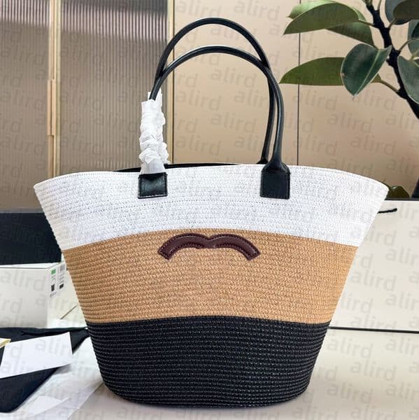 Fashion Raffia Basket tote Designer Beach bag CC Straw Luxury woven shopper travel bag Womens Mens Summer crochet bucket handbag Lady Clutch Crossbody Shoulder bags