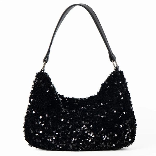 Women Glitter Clutch Purse Versatile Sequins Small Bg Handbag Evening Armpit for Party Wedding 240729