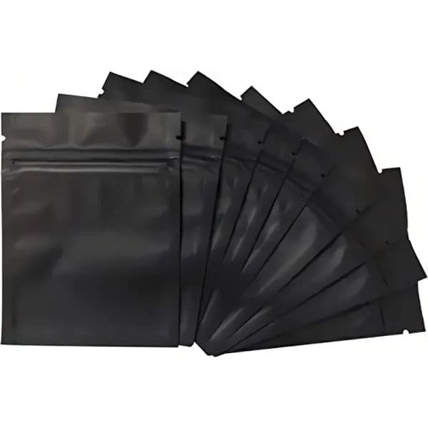 wholesale 500pcs Matte Black Flat Aluminum Foil Zip Lock Bag Resealable Zipper Sugar Salt Snack Nuts Tea Coffee Beans Nail Beauty Gifts12 LL