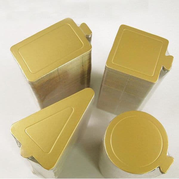 Mousse Mat Golden Bottom Foam Cake Multi Available Shapes Dessert Tray Wedding Birthday Cake Decorative Set ZA5544