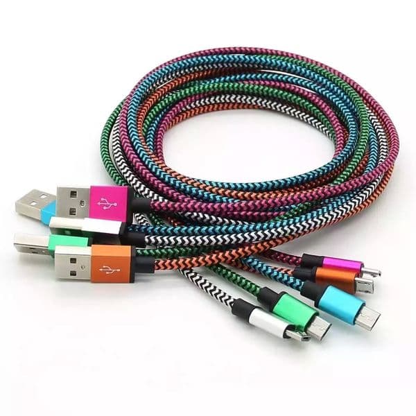 Type C 3.1 for S20,Note20 Fabric Nylon Braid Micro USB Cable Lead Unbroken Metal Connector charger Cord For Android Phone