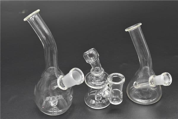THree style Mini hookah female 10mm 14mm glass Bubbler Percolator bongs for oil glass water pipe bongs free shipping