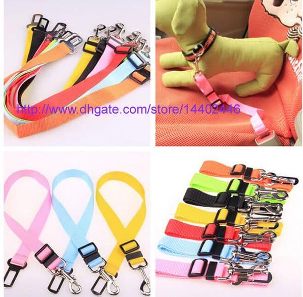 200pcs New Dog Pet Car Safety Seat Belt Seat Clip Seatbelt Harness Restraint Lead Adjustable Leash Travel Collar