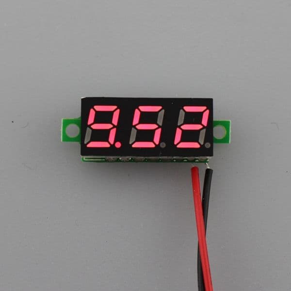 50PCS/LOT New 0.28" Super Mini Digital Voltmeter DC 3.5-30V Car Volt Voltage Panel Meter Gauge Red LED