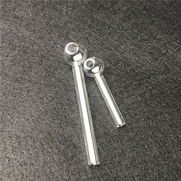 6cm 10cm 12cm Pyrex Oil Burner Glass Pipes Clear Thick Mini Burners Bubbler for Smoking Water Bongs Straw Tube