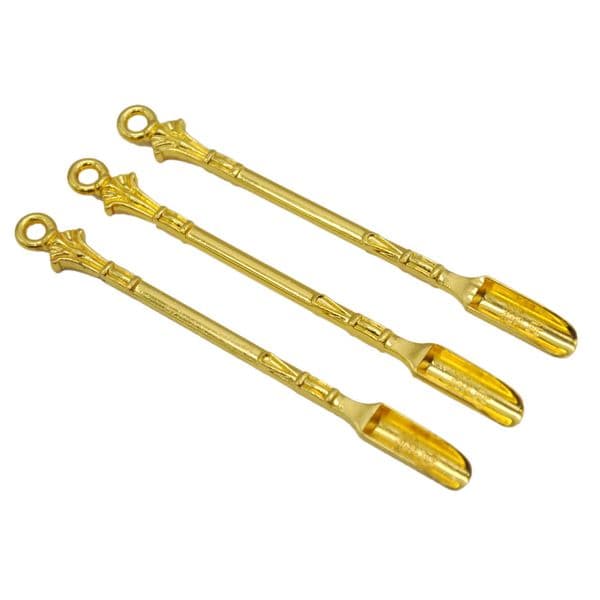 New Gold Dabber Wax Tool Dry Herb Vaporizer Tool Metal Spoon Use for Sniffer Snorter HOOVER HOOTEER Snuff Smoking Accessories