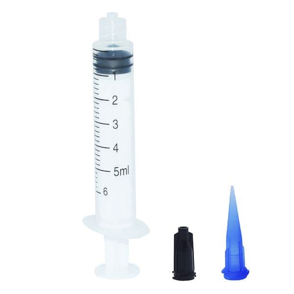 Syringes 5ml 5cc Dispensing Tips and Caps Adhesives Glue 22G Pack of 10