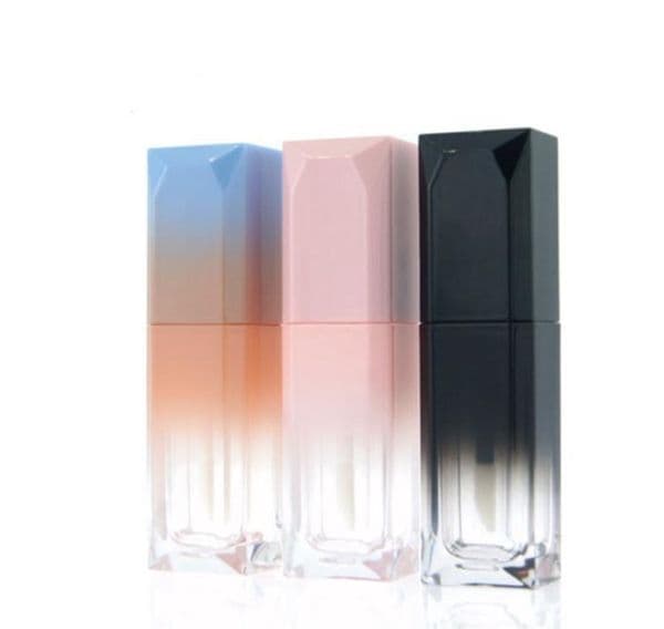 5ml Gradient Color Lipgloss Plastic Box Containers Empty Clear Lipgloss Tube Eyeliner Eyelash Container Mini Lip Gloss Split Bottle SN3879