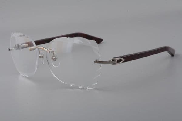 Sunglasses Frames Frameless Eyeglasses Frame 8300817 A Unique Design Ultra Light Plate Armholes Colors Purple White