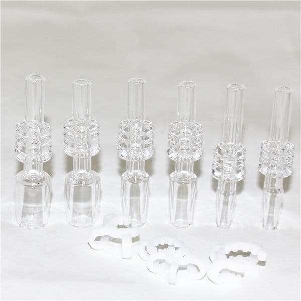 smoking 10mm 14mm 19mm Quartz Tip for Mini Kits With Free Plastic Keck Clips Quartz Banger Nail Tips