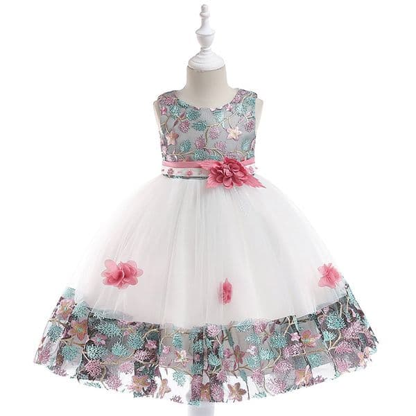 Flower Girl Dress for Kids Wedding Baby Girl Dress 3 4 5 6 7 8 Years Birthday Baby Girls Evening Party Dresses Vestidos