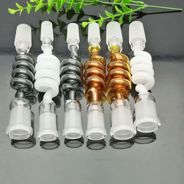 Smoking Pipes Cigarette accessory color spiral glass adapter hookah