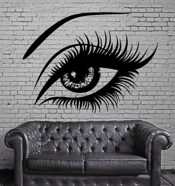 Big Eye Lashes Vinly Wall Stickers Sexy Beautiful Female Eye Wall Decal Decor Home Wall Mural Home Design Art Sticker