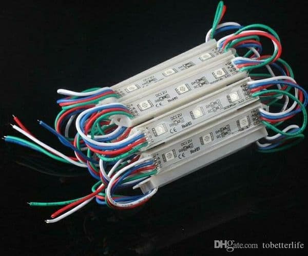 0.72W 3 Leds SMD 5050 Led Modules RGB Led Modules Waterproof 12V Backlights For Channer Letter WW TW