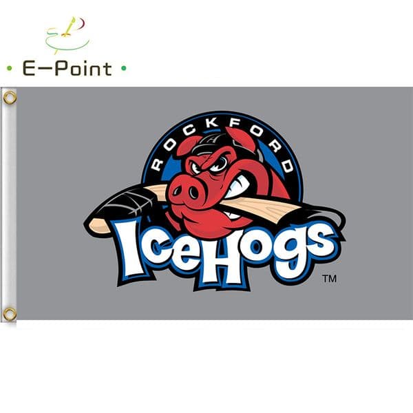 AHL Rockford IceHogs Flag 35ft 90cm150cm Polyester Banner decoration flying home u0026 garden Festive gifts L260603