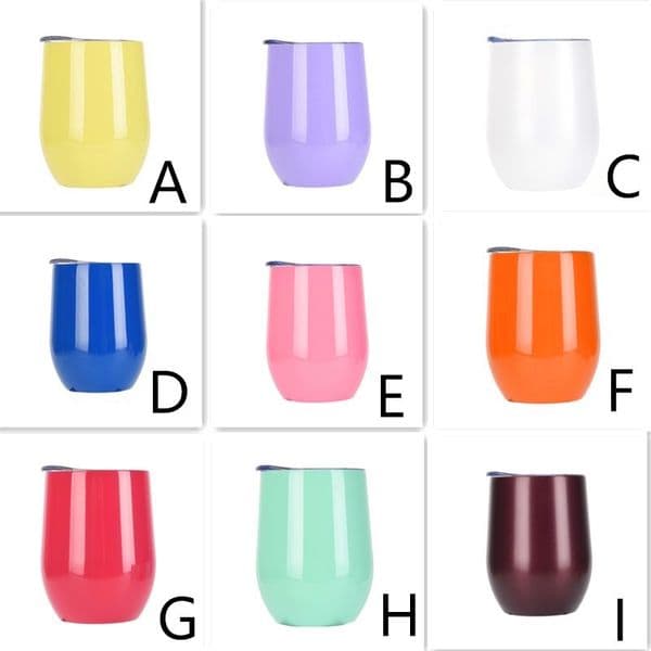 2026 Colorful 12Oz Tumbler With Lid 304 Stainless Steel Flute Tumblers Double Wall Wine Glass Multicolour Z11 Free Shipping