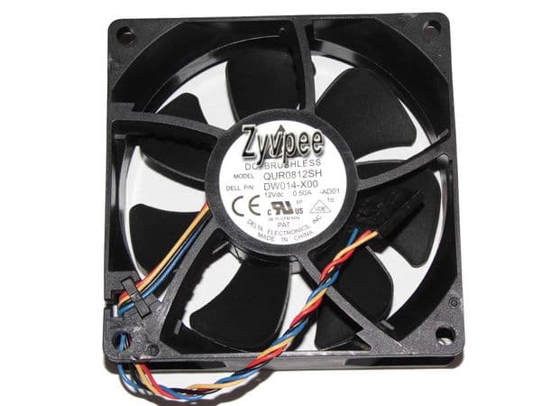Delta 80x25mm QUR0812SH AD01 12V 0.5A 4 Wires PWM 4 Pins Case Fan Server Cooler For Dell PN:DW014