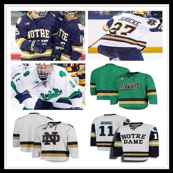 NCAA College Hockey ND Jersey Anders Lee Jake Evans Tory Dello Cal Burke Cale Morris Cal Petersen Bryan Rust Steven Fogarty Men's Custom