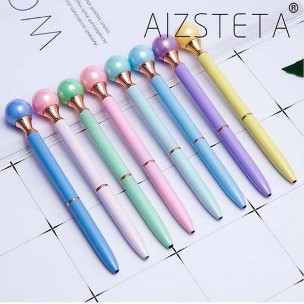 Kawaii Ballpoint Pen Fashion Girl pearl Metal Pen Material Escolar Bolis Escolares Novelty for Writing Stationery Office School GB15