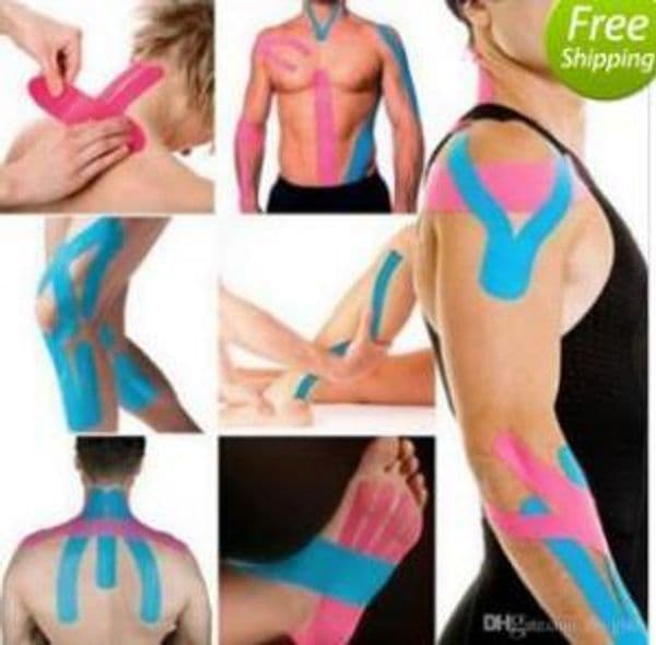 2019 kinesiology tape Roll Cotton Elastic Adhesive Muscle Bandage Strain Injury Support Neuromuscular Sport Protective Tape