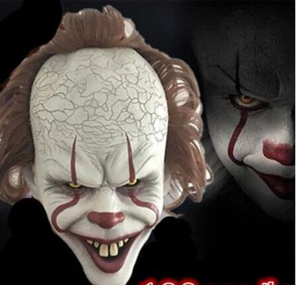 Designer Designer gift set Pennywise Mask: Creepy Clown Horror Latex Joker Mask Gift Set For Halloween Cosplay Costume Party Props Decoration Decoration