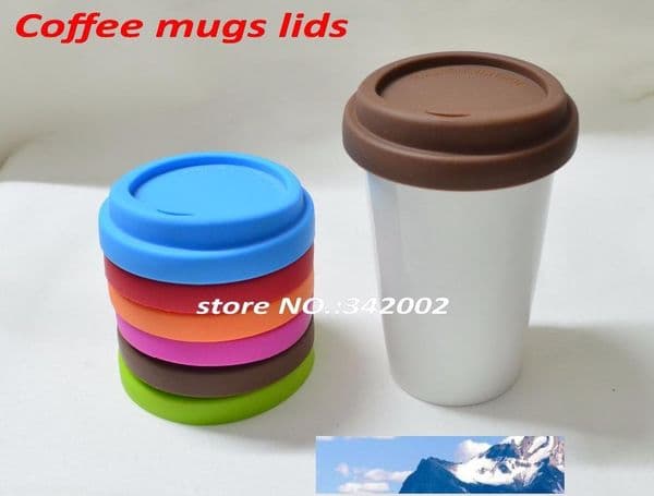 Wholesale- Silicone lids for Coffee Mug,Anti-dust Seal Lid(only for lids),coffee mug lid sealing cover for mug,Eco-friendly glass ldis