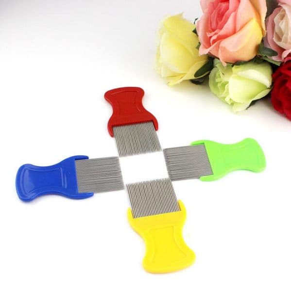 Professional Stainless Steel Terminator Lice Nit Comb Louse for Head Lice Treatment Dog Grooming Comb Tear Eye Stain Remover LX2266