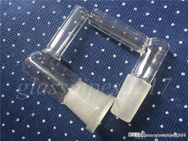 smoking pipe 14mm 18mm Glass oil burner Vapor Whip Adapter Female or Male 90 Degree Large Hose in stock