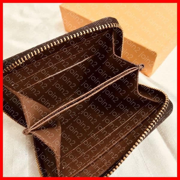 ZIPPY COIN PURSE M60067 Designer Fashion Womens Short Wallets Zipper Compact Card Coin Pocket Holder Key Pouch Wallet Pochette Brown Canvas