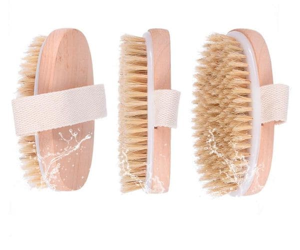 Durable Boar Bristle Brush Bamboo Eco-Friendly Back Brushes Remove Dead Skin Body Shower Bath Spa Massage With Rivet Without Handle B2