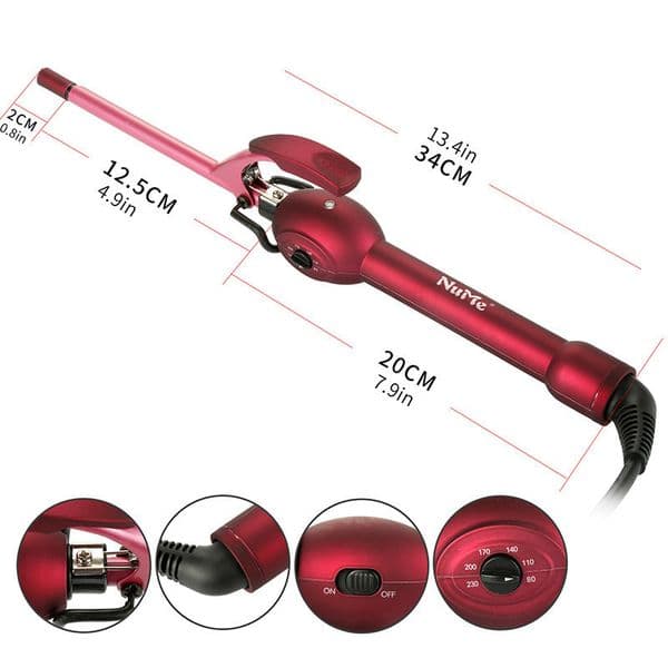 9 mm Professional Hair Curler Men Super Fine Curling Irons Women Salon Ceramic Coating Wand Curlers Roller Beauty Styling Tools