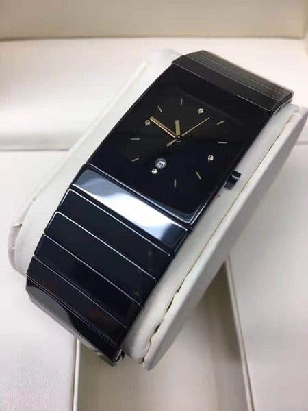 Top sale ceramic watch for MAN Black watch for man quartz movement Auto date rd27