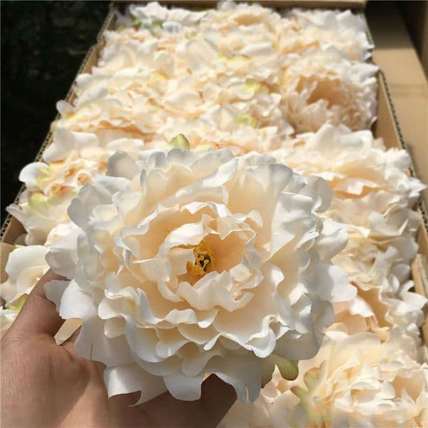 50PCS High Quality Silk Peony Flower Heads Wedding Party Decoration Artificial Simulation Silk Peony Camellia Rose Flower Wedding Decoration