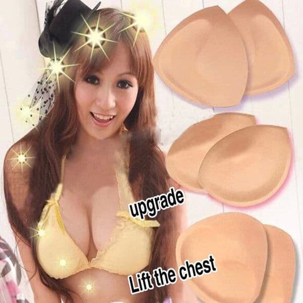 1Pair/Lot Woman Swimsuit Bra Pad Bikini Swimwear Inserts Triangle Chest Pads Push Up Removeable Bra Pads Almohadilla Para Sujetador De Traje De Bano Wholesale