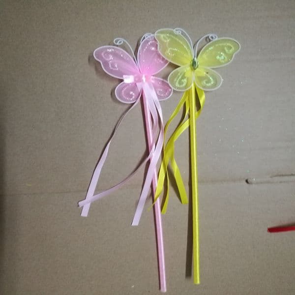 100pcs/lot Princess Magic Wand Sticks Butterfly Fairy Wands Fancy Dress Costume Girl Party Favor Decor