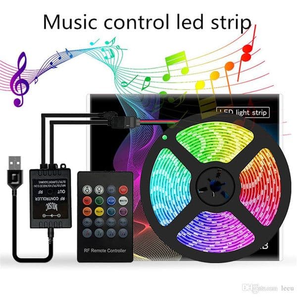Music LED Strip RGB tape light USB 5V TV Backlight for Party Background Lighting waterproof flexible neon smd 5050 Strips fita