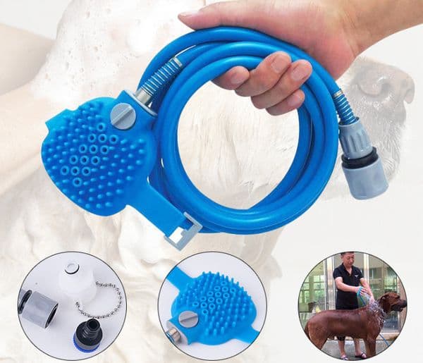 The latest pet bath nozzle pet bath brush cat and dog supplies silicone massage shower head, dog bath