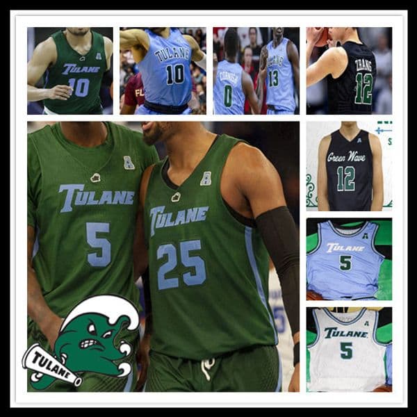 2021 College Tulane Jersey Basketball Kevin Zhang TeShaun Hightower Christion Thompson K.J. Lawson Nic Thomas Walker Ray Ona Embo Nobal Days