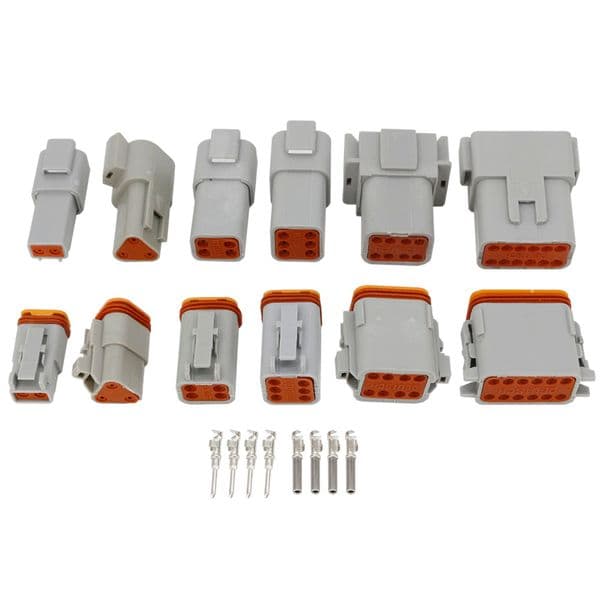 6 Sets of (2+3+4+6+8+12)Pin waterproof wire electrical connector plug 22-16AWG Automobile Deutsch Connector