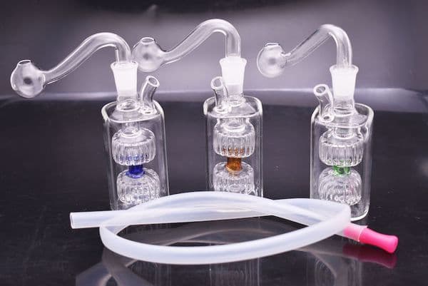 Popular Mini Glass Oil Burner Water Bong for Water Bongs small oil water pipe bong Ash Catcher Hookah Pipe Smoking