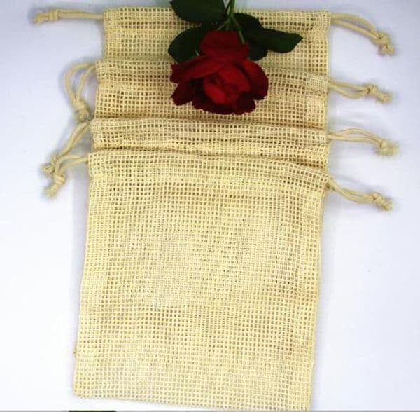 Reusable Organic Cotton Washable Mesh Bags for Grocery Shopping Fruit Vegetable Organizer Storage Bag