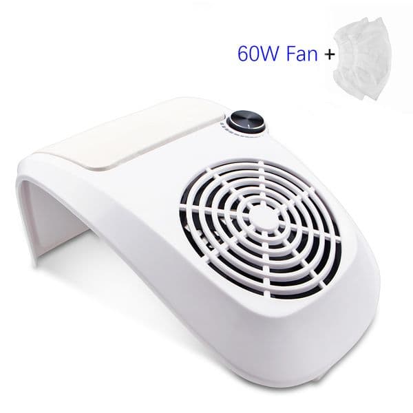 60/40W Strong Vacuum Nail Suction Duct Collector With Big Power Fan Vacuum Cleaner For Manicure Tools Nail Art Equipment
