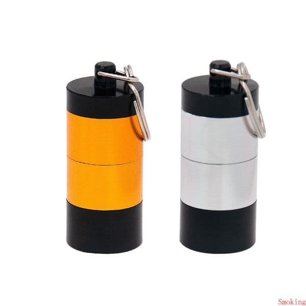 Portable Dab Wax Tobacco Container 4 Layers Medicine Box Metal Pill Cases Jars Storage Holder for Dry Herb Herbal Keychain DHL