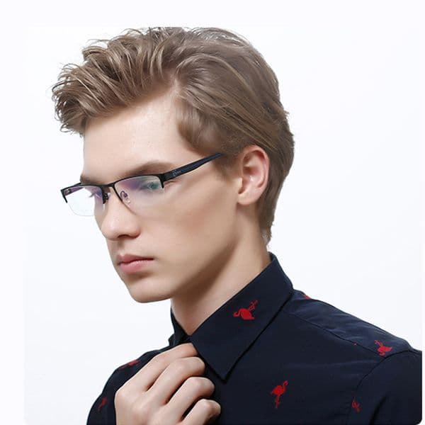 Luxury-Carfia Vintage Optical Eye Glasses Men Frame Myopia Square Metal Unisex Spectacles eyeglasses frames men 10116 oculos de grau Eyewear