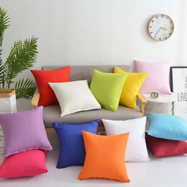 45x45CM Pillowcase Pure Color Polyester White Cushion Cover Pillow Case Blank Christmas Decor Gift DHL