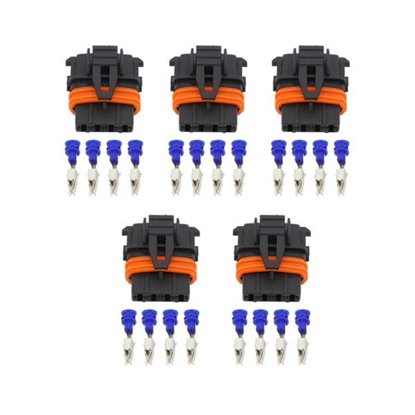 5 Sets 4 Pin DJ7046B-3.5-21 Female Auto Sealed Automotive Connector Car Connector with Terminal
