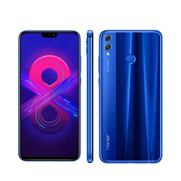 Original Huawei Honor 8X 4G LTE Cell Phone 6GB RAM 128GB ROM Kirin 710 Ocra Core Android 6.5" Full Screen 20MP AI 3750mAh Face ID Fingerprint Smart Mobile Phone