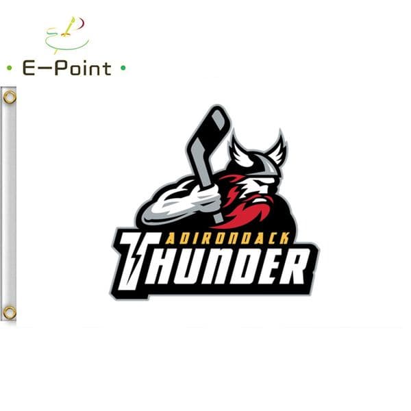 ECHL Adirondack Thunder Flag 35ft 90cm150cm Polyester Banner decoration flying home u0026 garden Festive gifts L2605249GTS