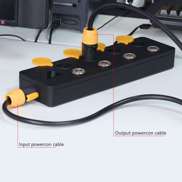 FreeshippingNew 250V 16A 4 Way Waterproof LED Powercon Outlet Speaker Power Socket Industrial AC Power Connector with Stainless Steel Switch